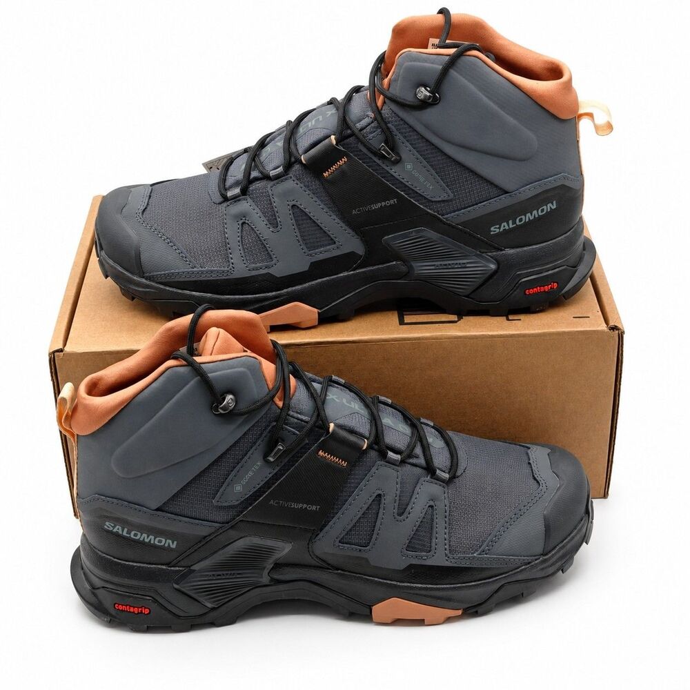 Salomon X Ultra 4 Mid GTX Women's 11 Gore-Tex Waterproof Hiking Boots Gray 41295